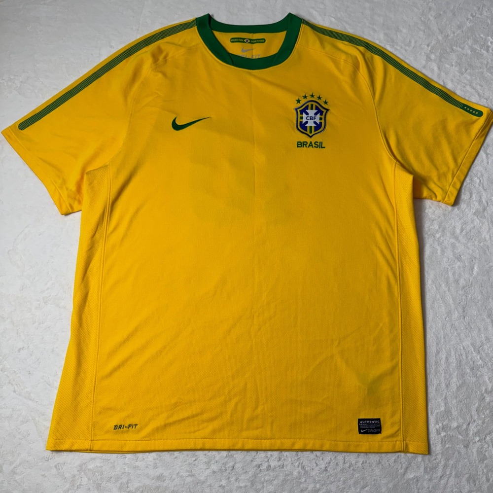 BRAZIL‎ National Team 2010 Nike Football Soccer No. 10 JERSEY Adult XL BRASIL